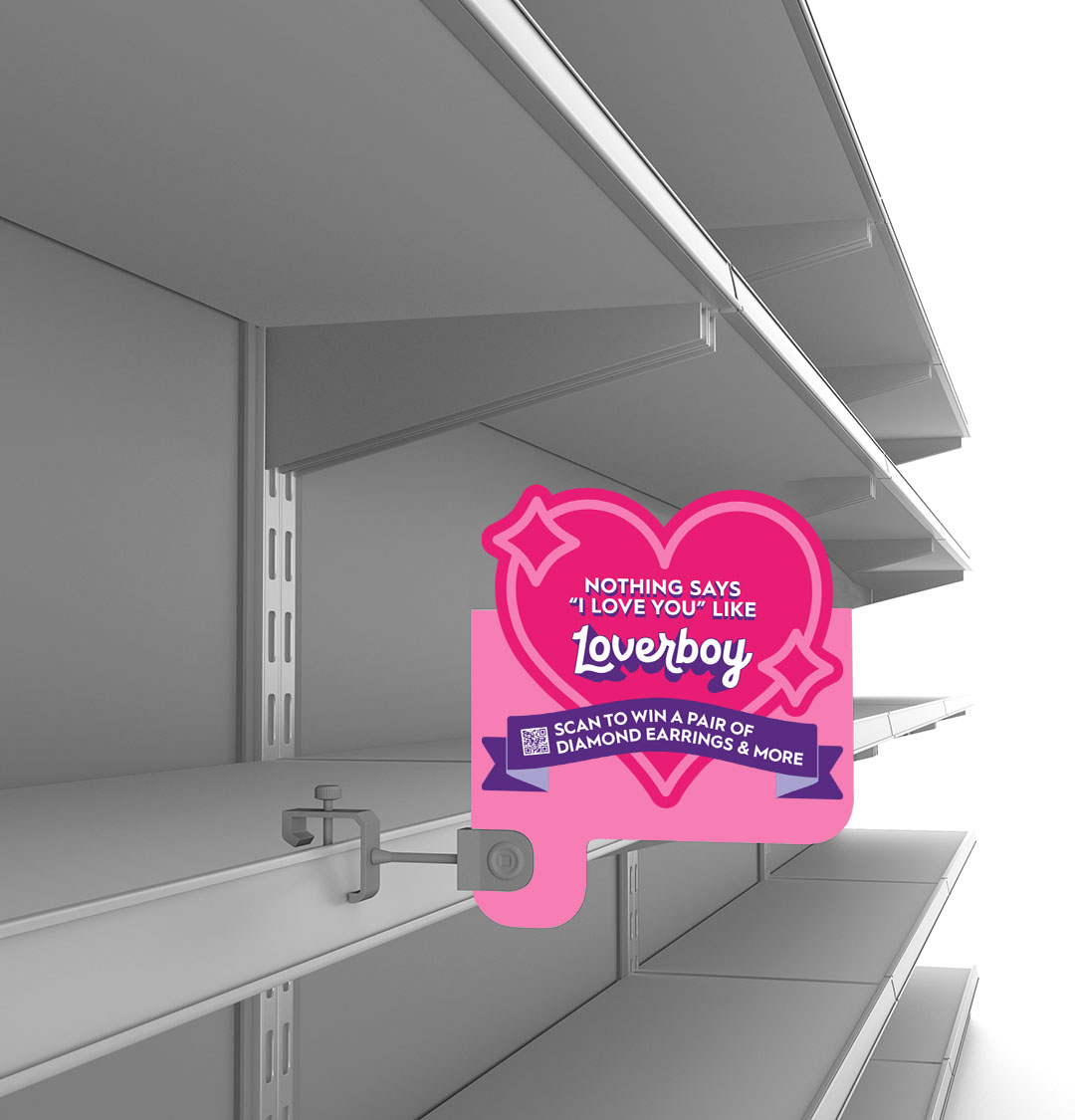 Loverboy Shelf Talker Design